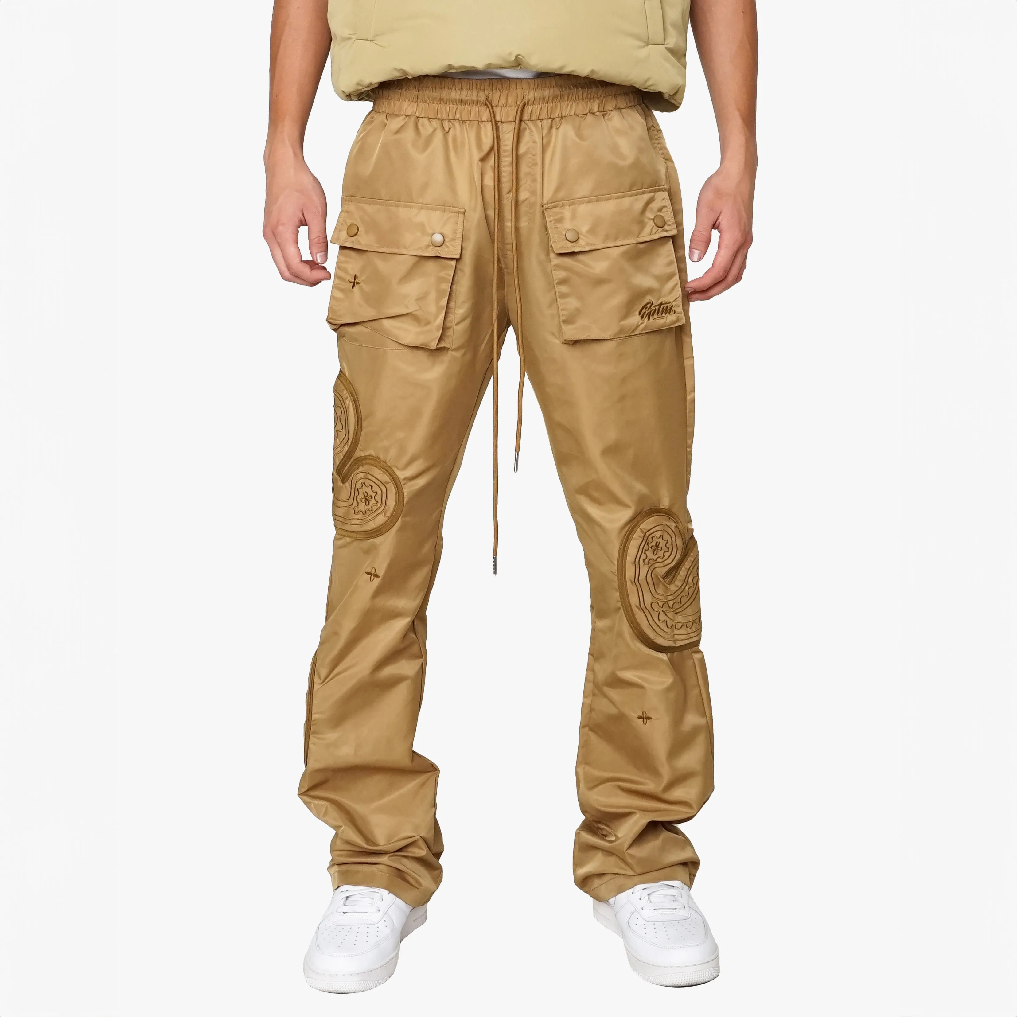 Puffer Paisley Pant Khaki