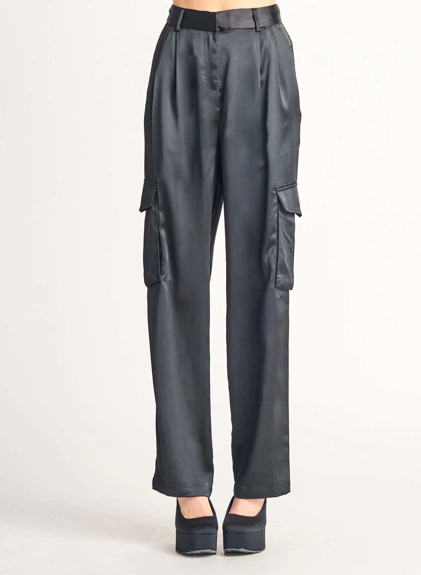 Satin Cargo Pant