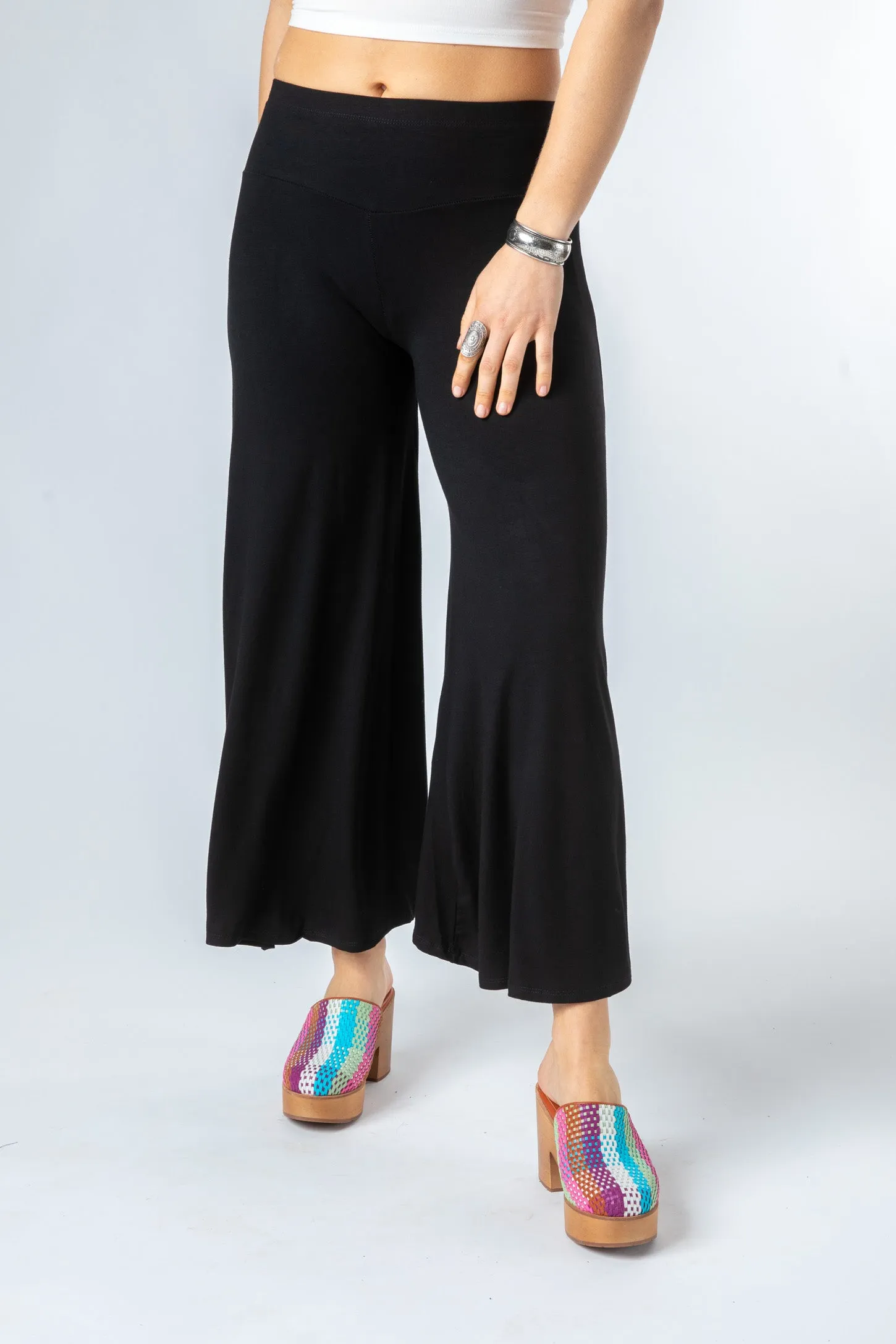 Solid Black Palazzo Pants