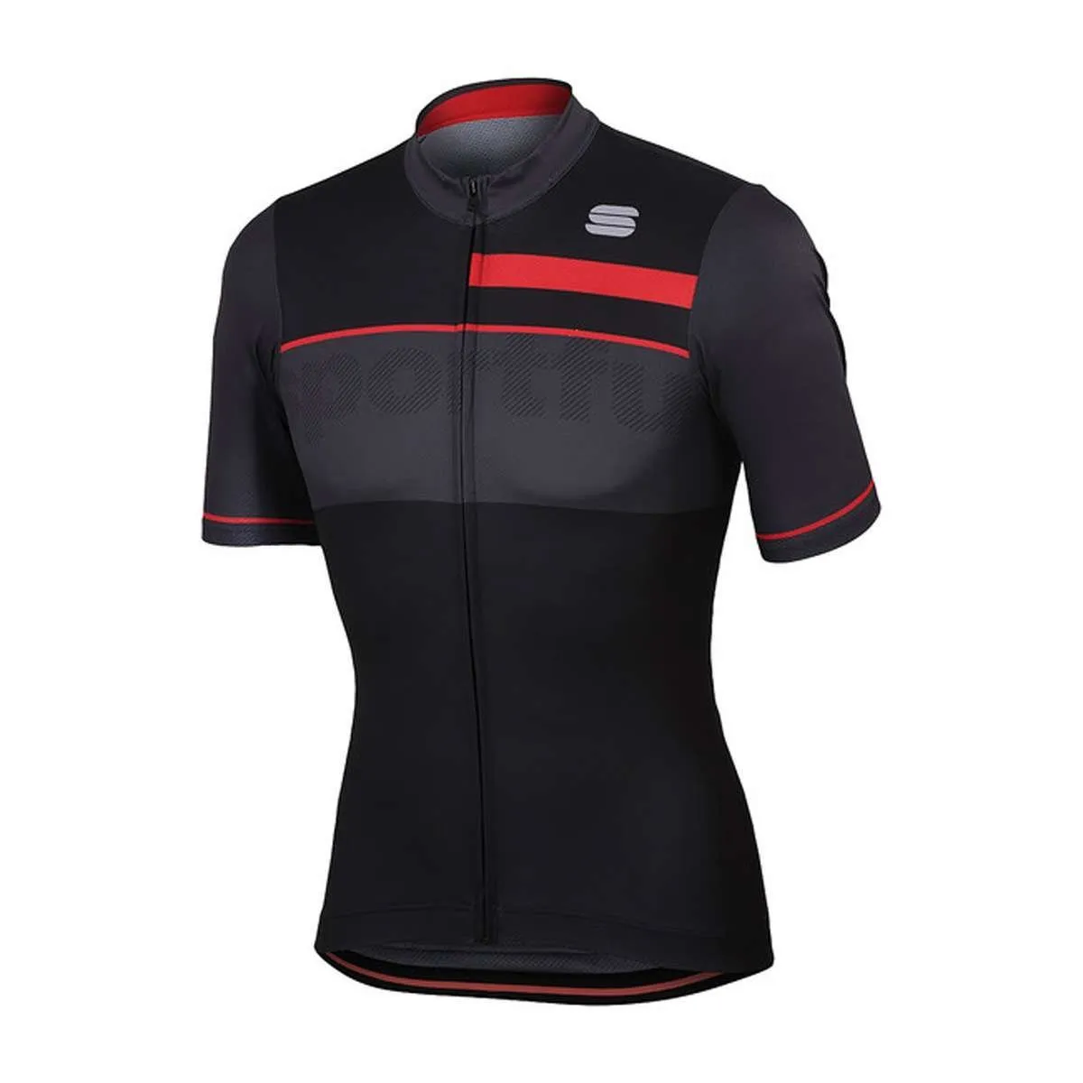 Sportful Squadra Corse Short Sleeve Jersey - Black/Anthracite Red