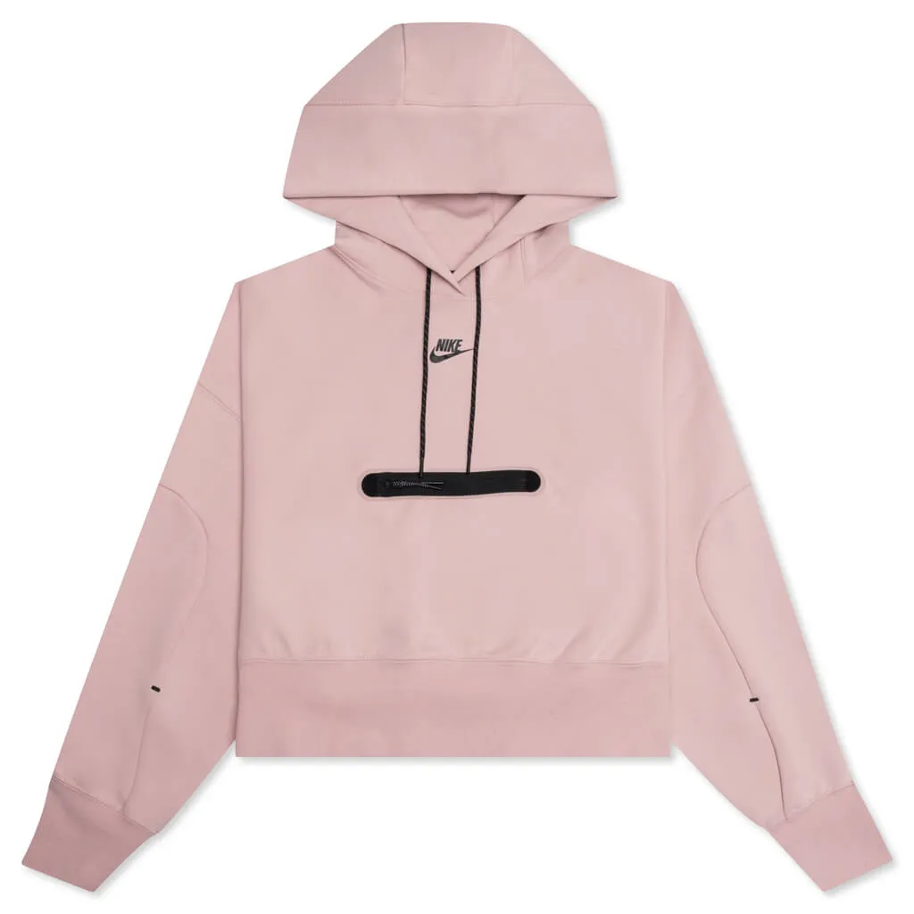 Sportswear Women's Tech Fleece Oversized Crop Hoodie - Pink Oxford/Black