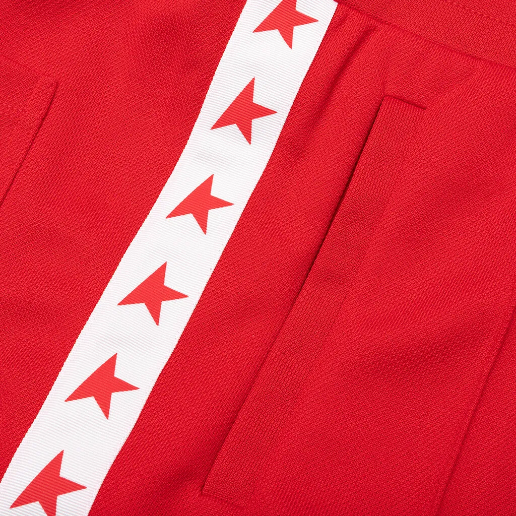 Star Jogging Pants - Tango Red/White