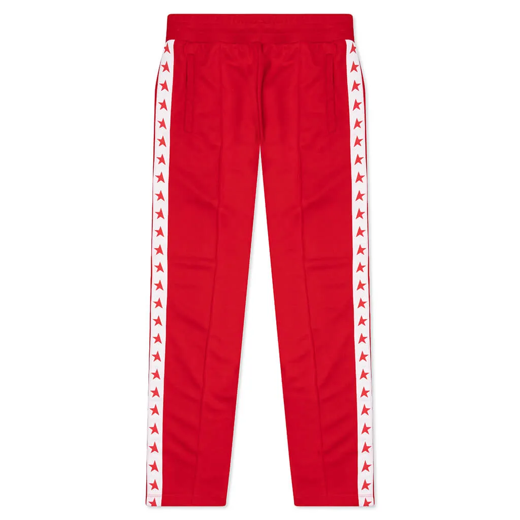 Star Jogging Pants - Tango Red/White