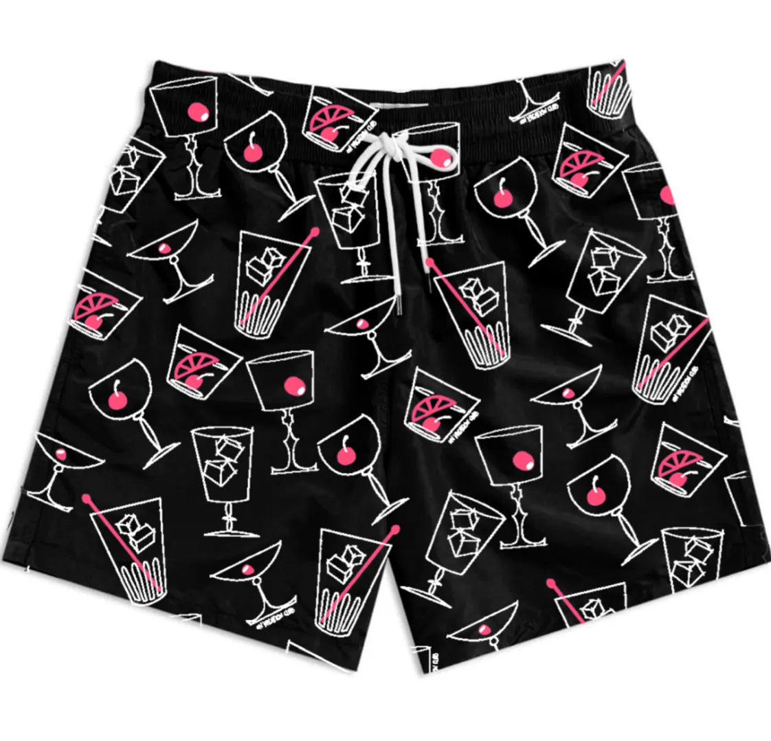 Swim Shorts Cocktails - Black