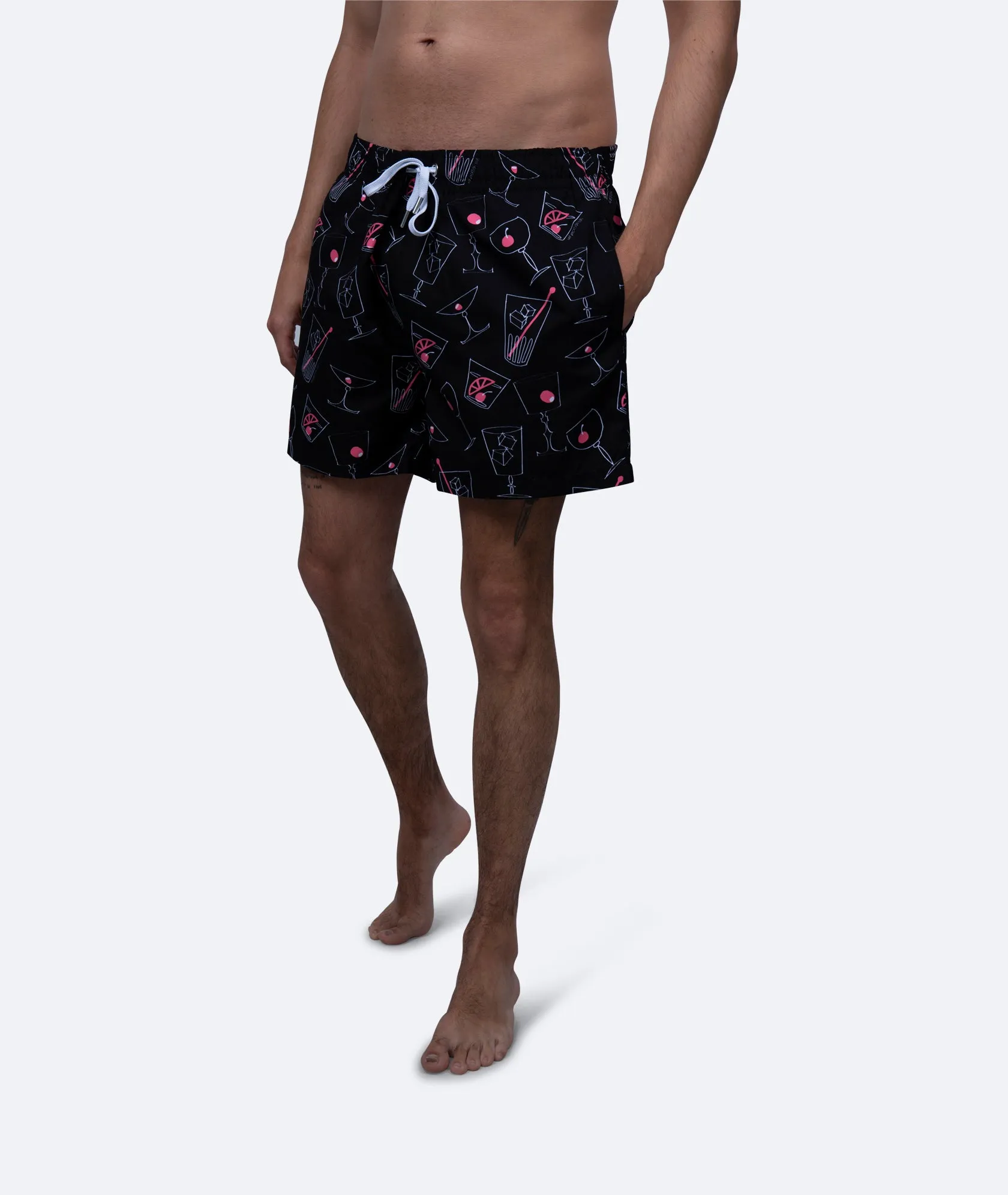 Swim Shorts Cocktails - Black