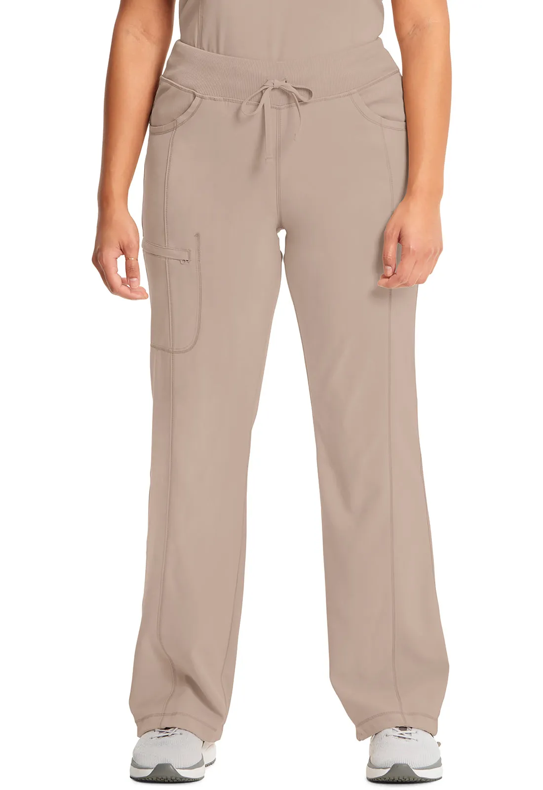 TALL - Cherokee INFINITY Women's Rib Knit Drawstring Waist Scrub Pant 1123AT