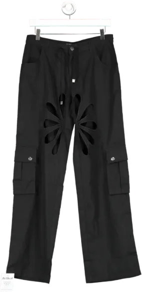 THE KRIPT Black Herika Cargo Pants UK XS