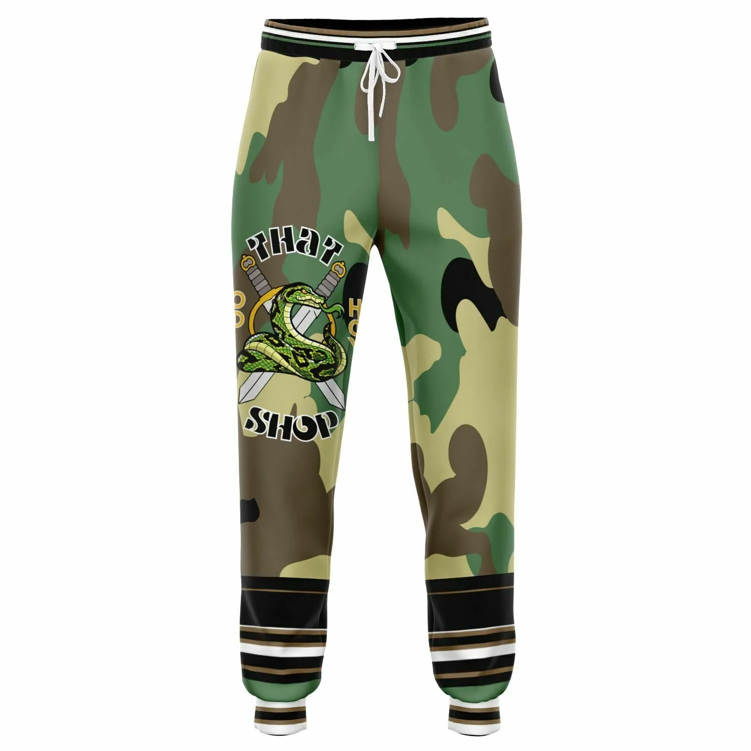 THS Snake Bite Fleece Joggers in Green Camo