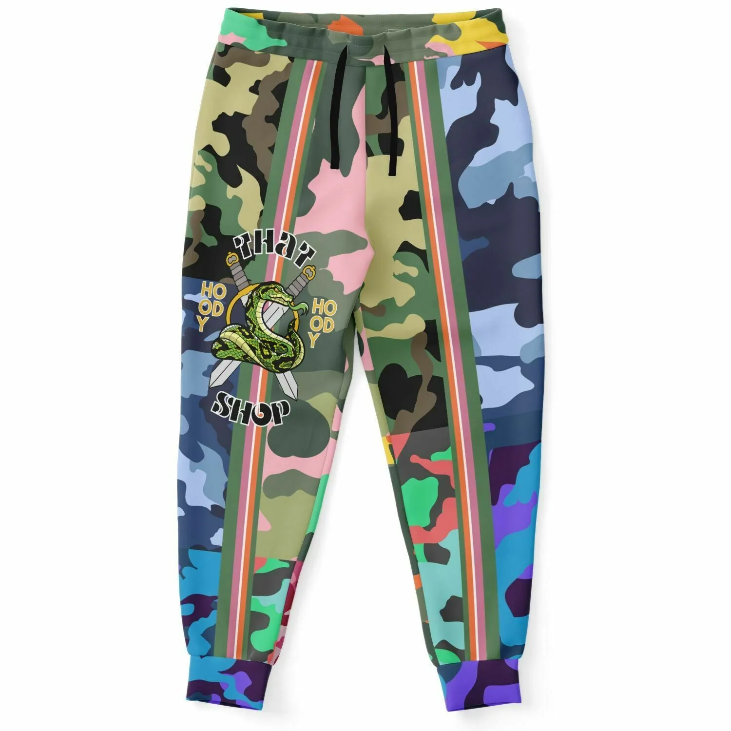 THS Snake Bite Patchwork Camo Stretch Poly Eco-Poly Joggers