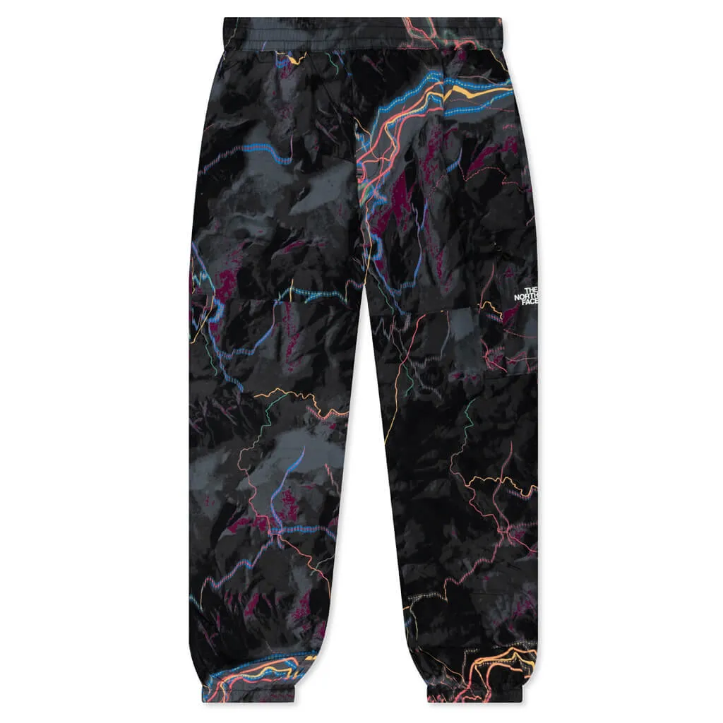 TNF Nylon Easy Pants - TNF Black Trail Glow Print