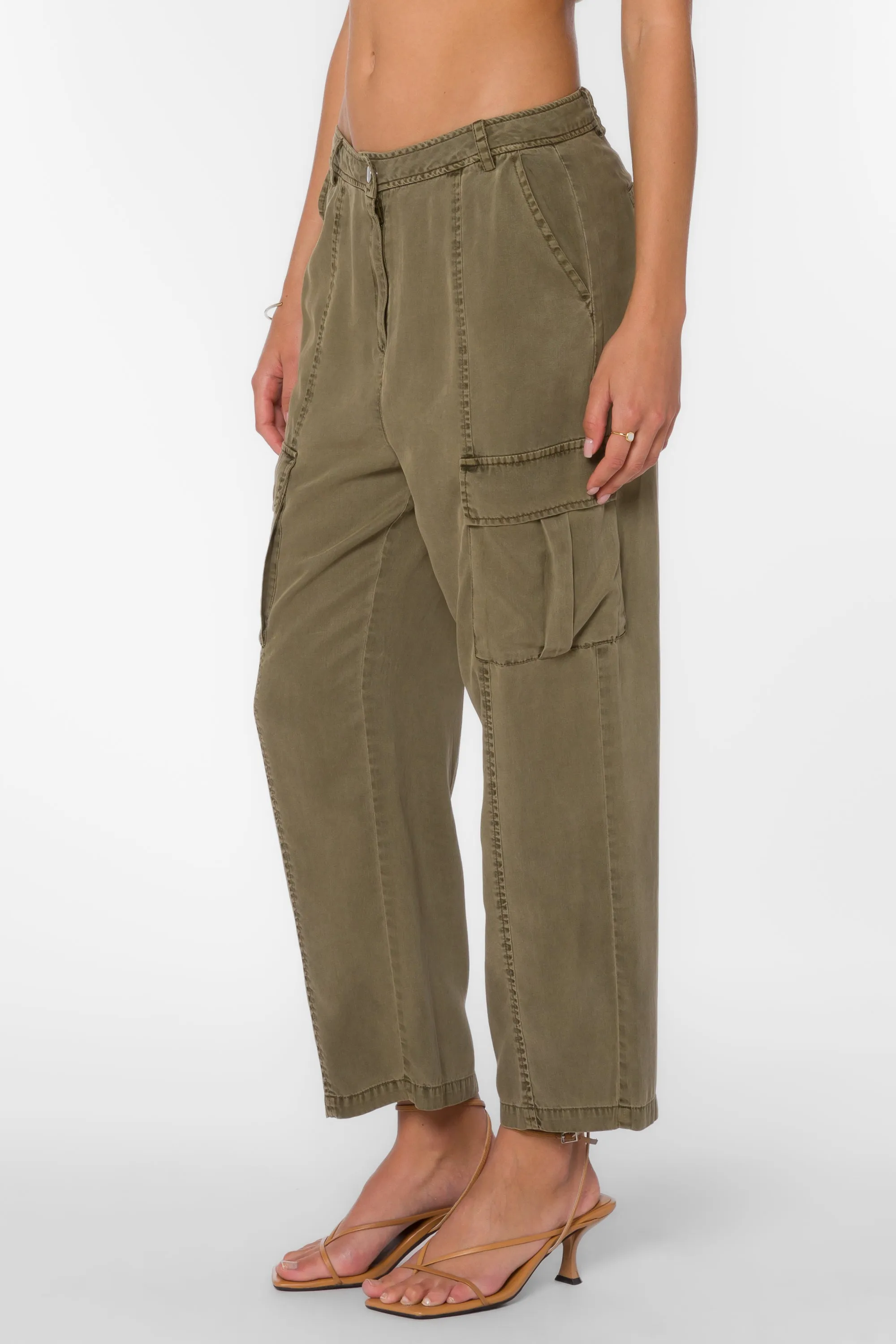 Trina Faded Olive Pants