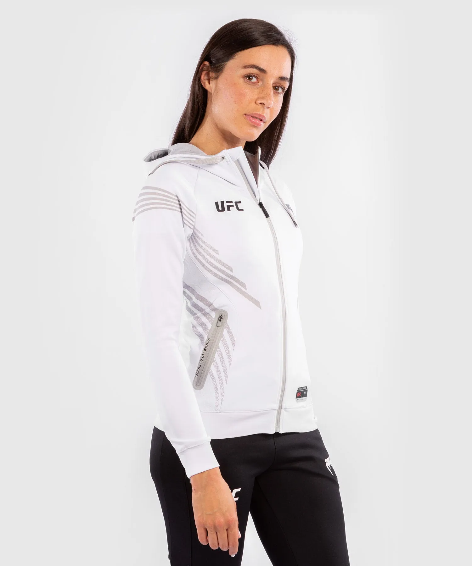 UFC Venum Authentic Fight Night Women's Walkout Hoodie - White