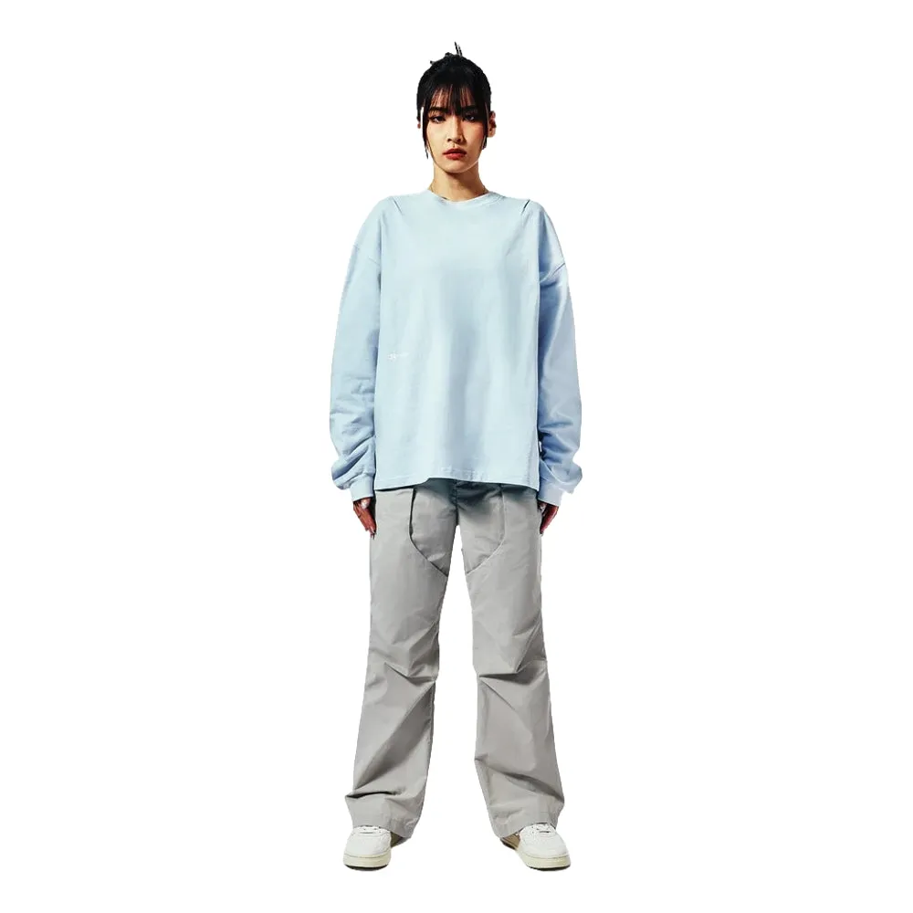 UNTITLED 014 FLARED ZIP NYLON PANTS-GREY