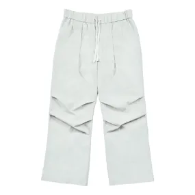 UNTITLED 014 FLARED ZIP NYLON PANTS-GREY