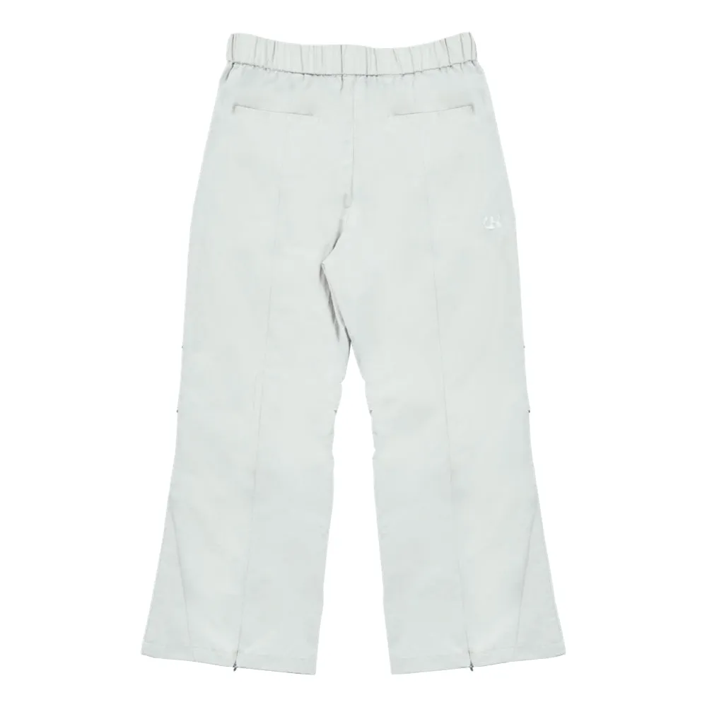 UNTITLED 014 FLARED ZIP NYLON PANTS-GREY