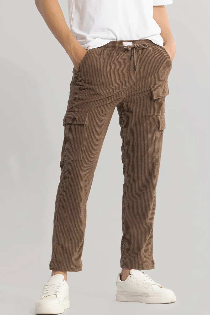 Urban Cord Brown Corduroy Cargo Pant