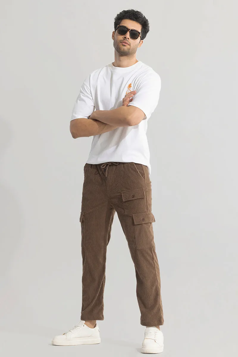 Urban Cord Brown Corduroy Cargo Pant