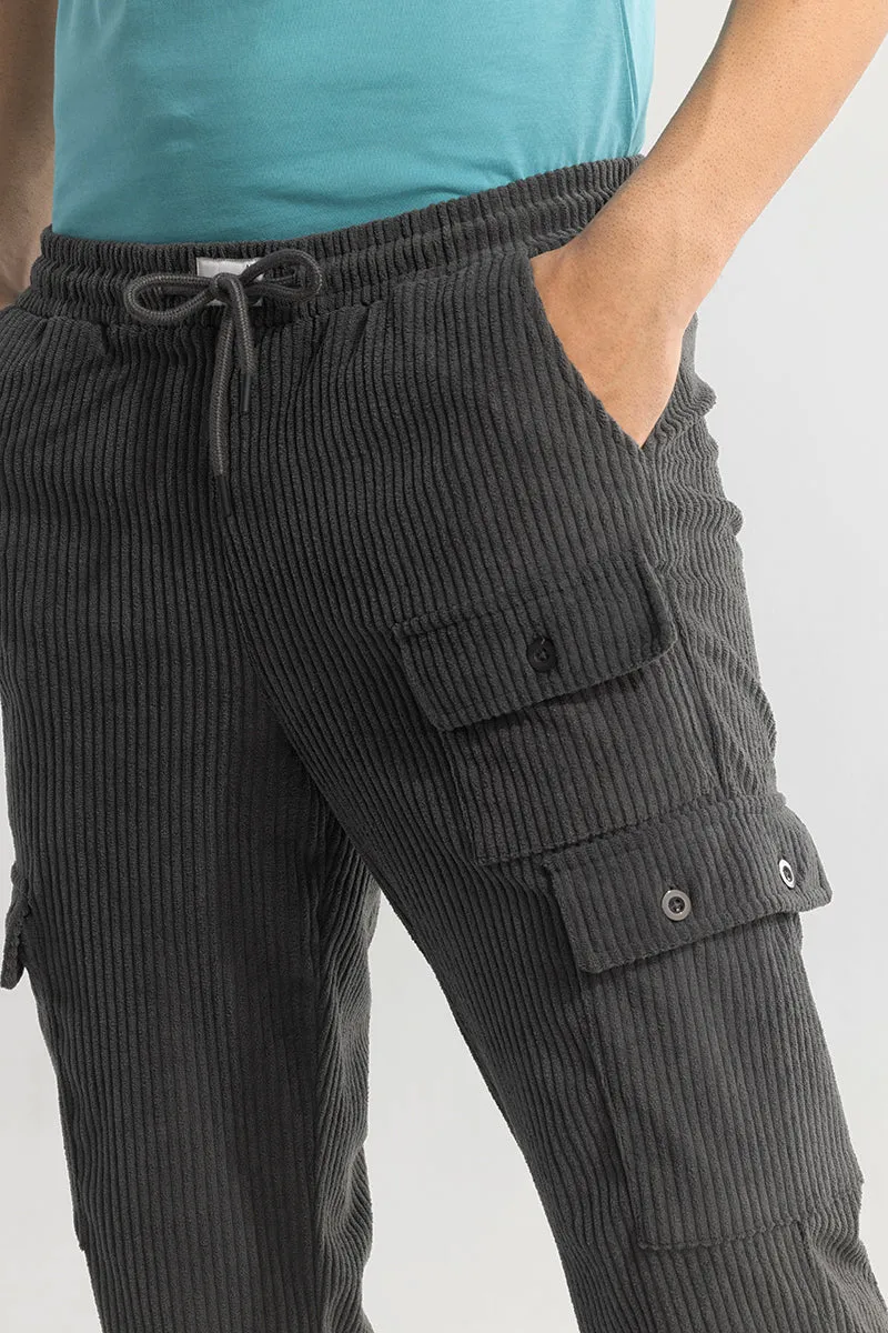 Urban Cord Grey Corduroy Cargo Pant