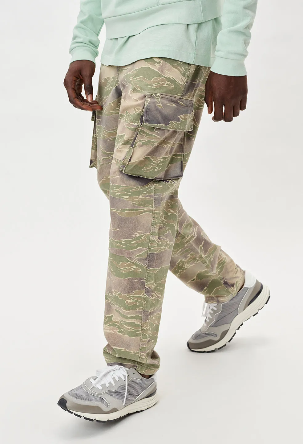 Utility Cargo Pants / Washed Tiger Camo