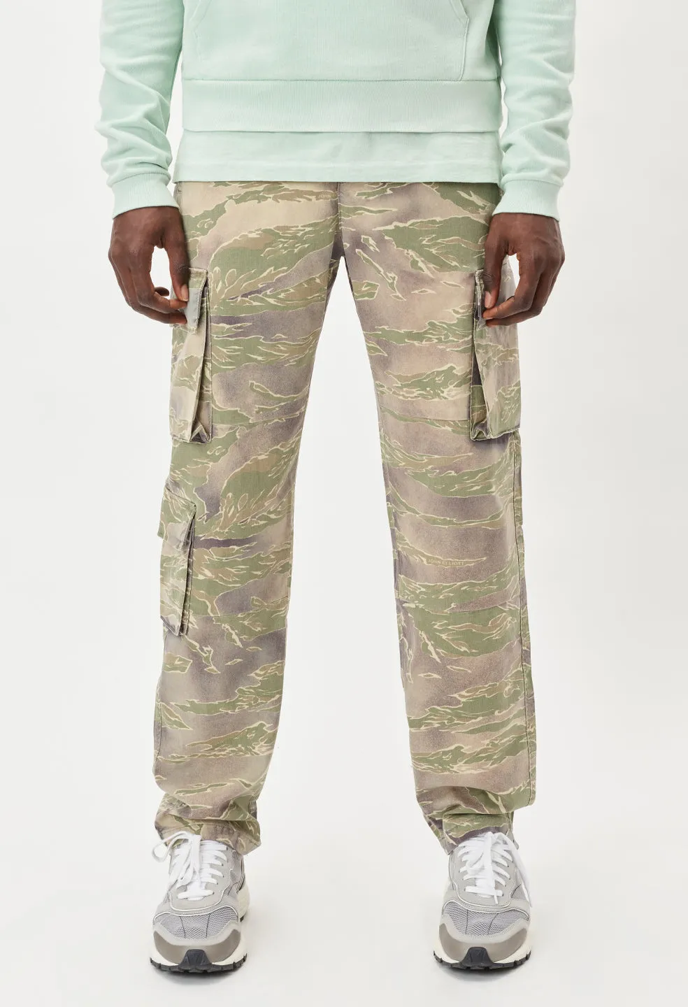 Utility Cargo Pants / Washed Tiger Camo