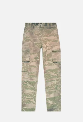 Utility Cargo Pants / Washed Tiger Camo