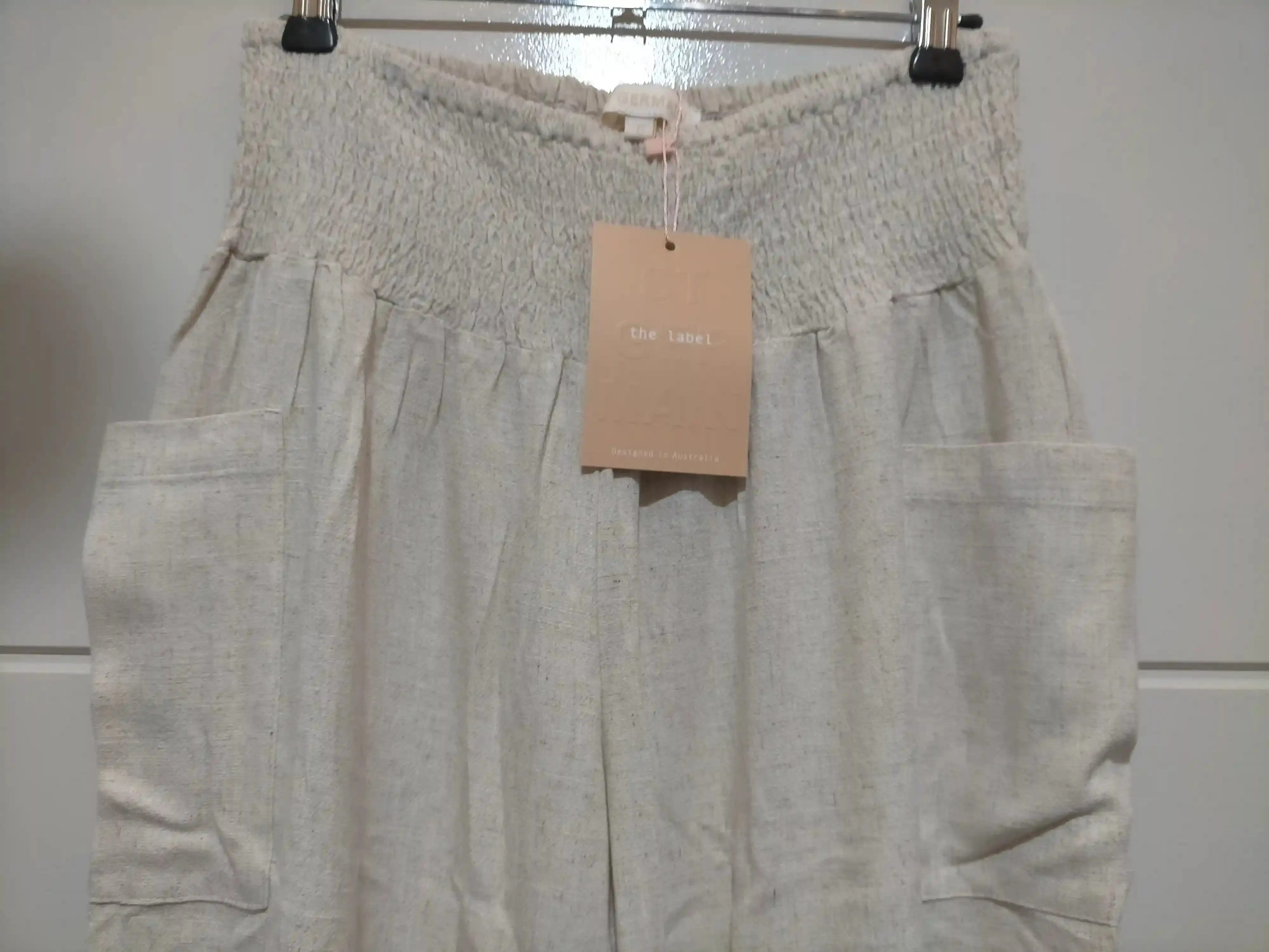 Weekend Linen Harem Pants - Natural